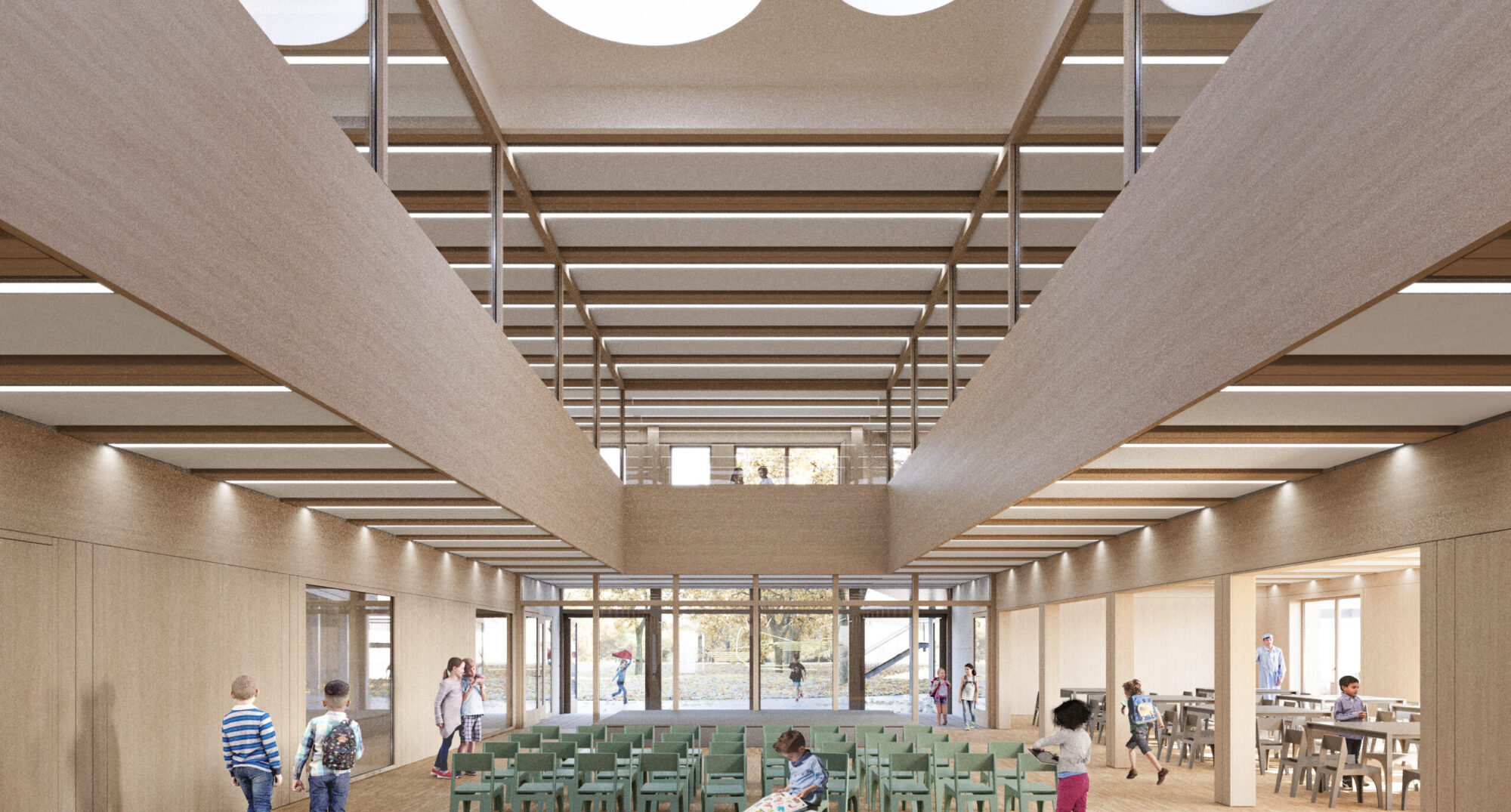 08_Grundschule Fritz-Boehle-Campus_Emmendingen_Foyer_Kulturtempel mit Mensa