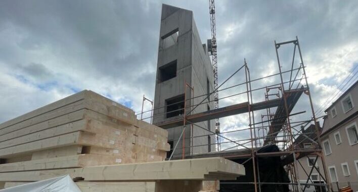 Februar 24 | Beginn Holzbau | Montage EG | Sozialer Wohnungsbau Waldkirch-Kollnau