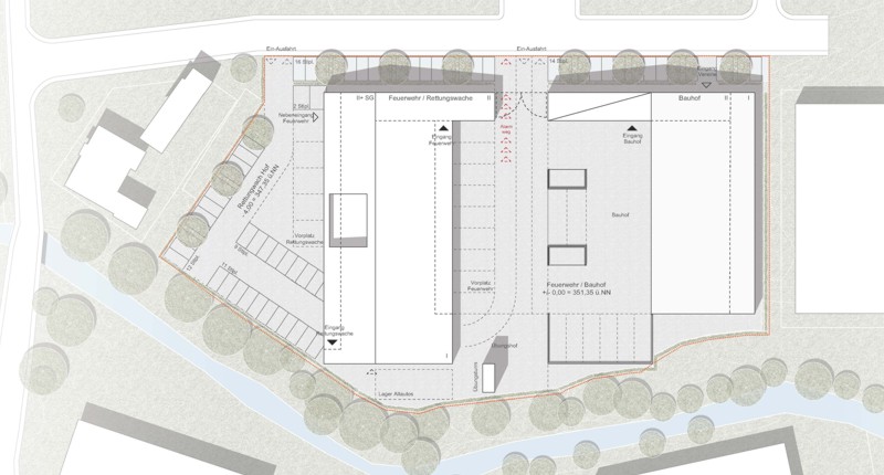 Realisierungswettbewerb Neubau Feuerwehr, Rettungswache und Bauhof Elzach