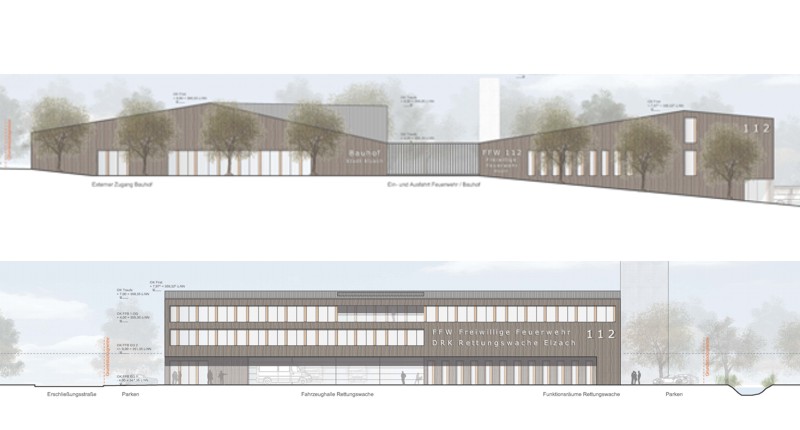 Realisierungswettbewerb Neubau Feuerwehr, Rettungswache und Bauhof Elzach