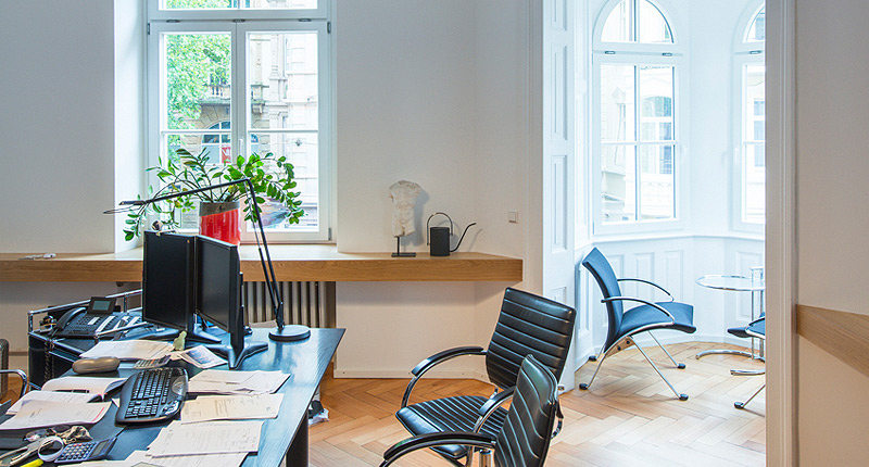 Büroeinheit im denkmalgeschützten ehemaligen Hotel Freiburger Hof in Freiburg